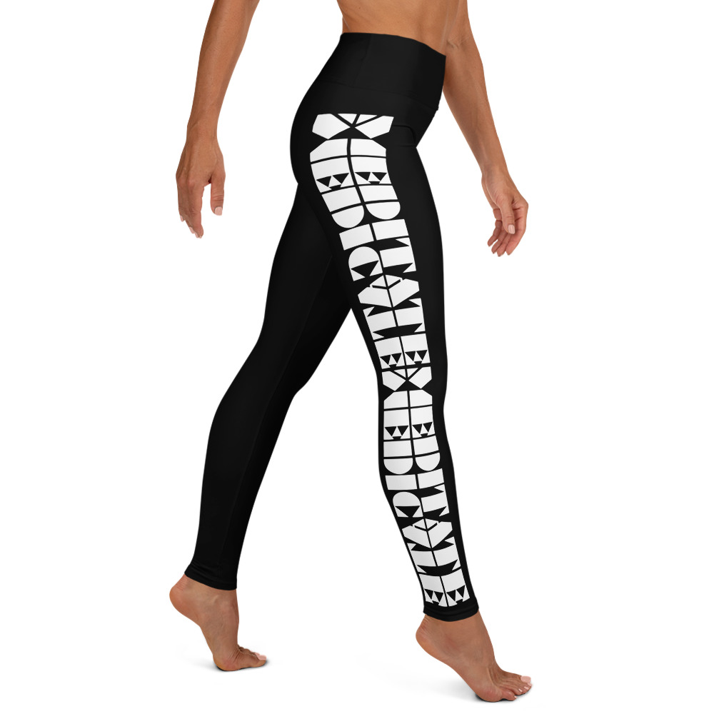 medicate, meditate pants black