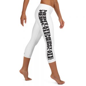medicate, meditate pants white